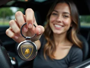 Lamborghini Porte-clés Métal Édition Acier Premium